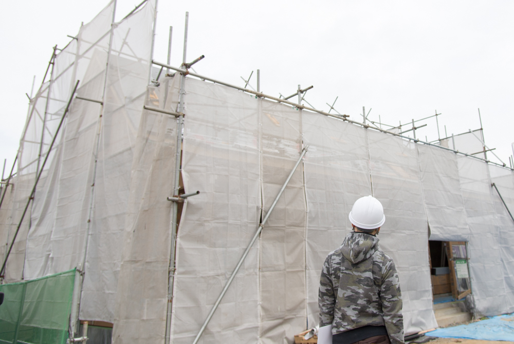 千葉県銚子市、大屋根の注文輸入住宅が上棟しました！