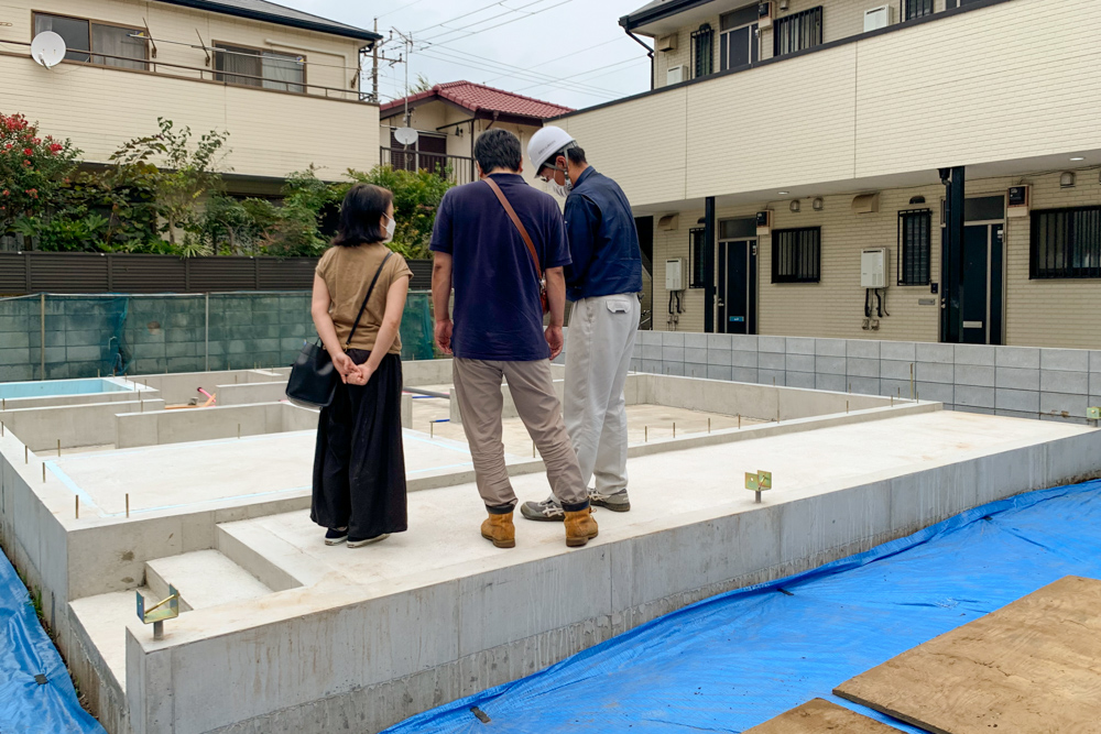 千葉県船橋市「ノースアメリカンの家」の基礎工事説明