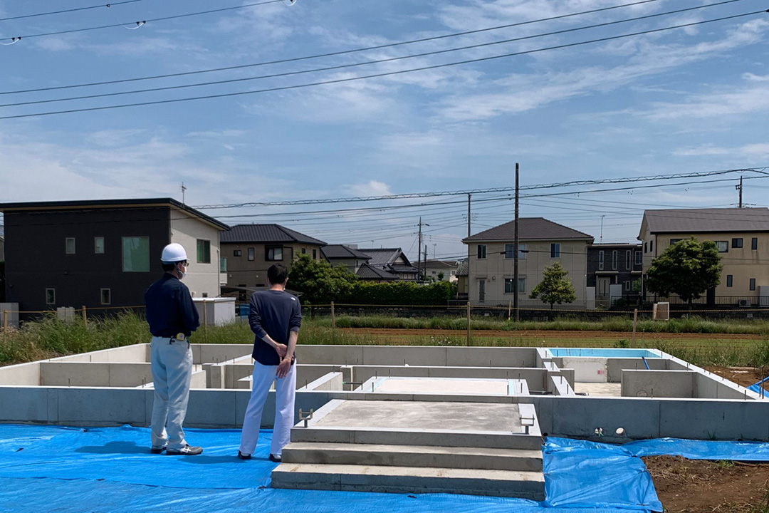 千葉県銚子市「ノースアメリカンの家」の基礎工事説明