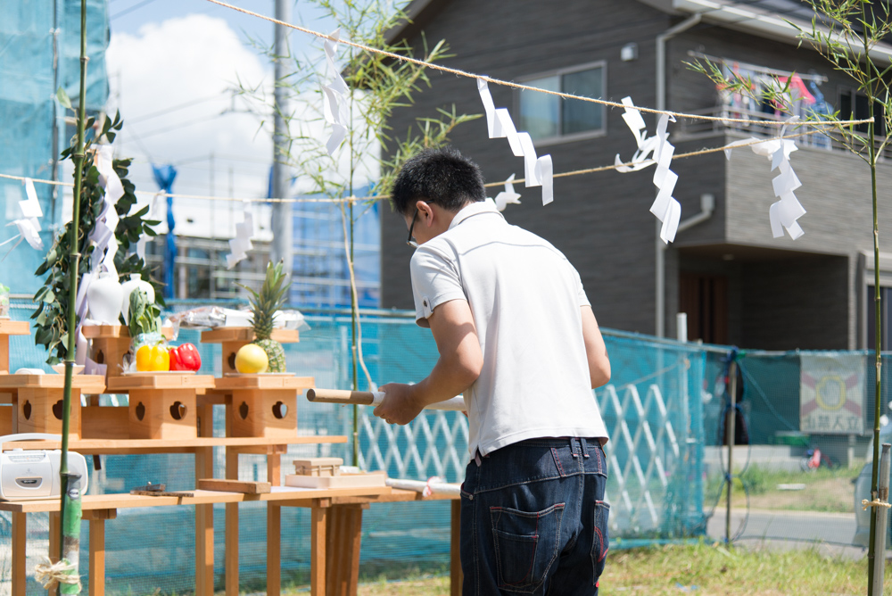 地鎮祭、鍬入れの儀