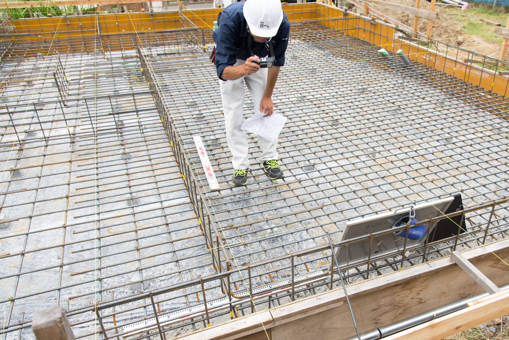 2x6注文住宅の基礎鉄筋検査