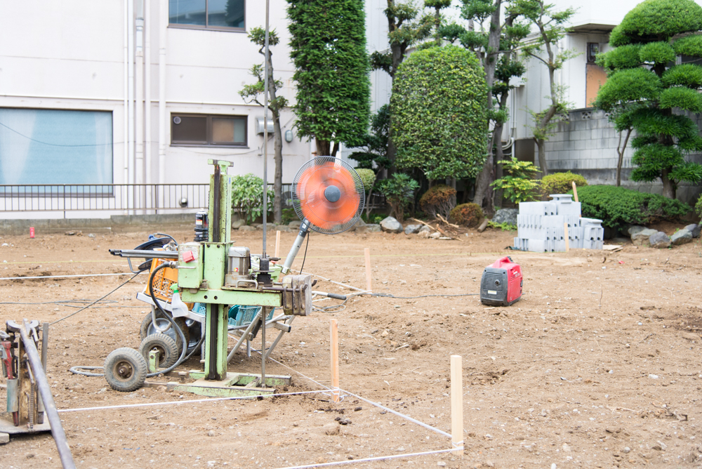 地盤調査道具も夏仕様～！千葉県松戸市・北米輸入住宅ノースアメリカンの家