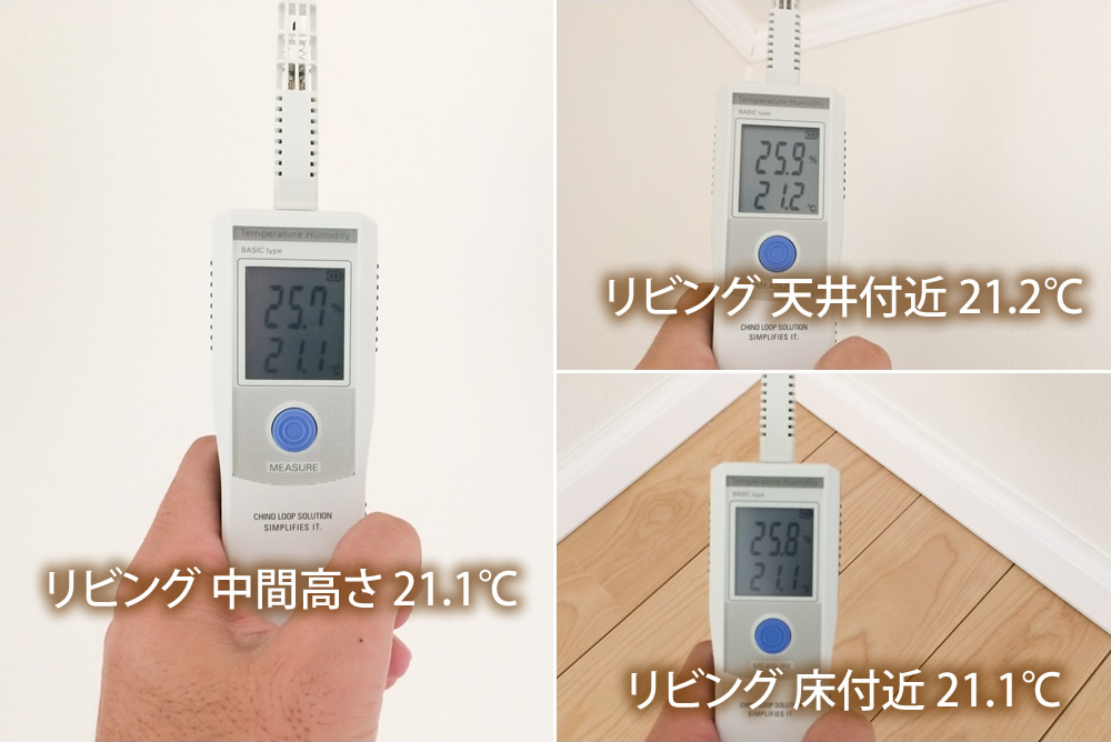 高断熱高気密2x6(ツーバイシックス)注文住宅の室内温度