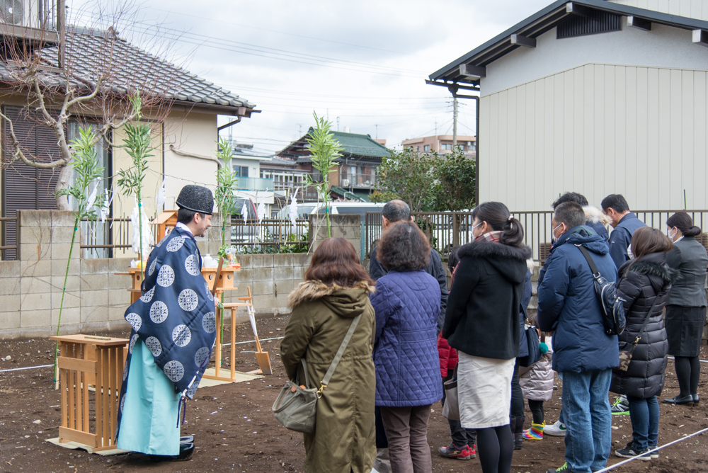 北欧輸入住宅の地鎮祭を千葉県松戸市で執り行いました！
