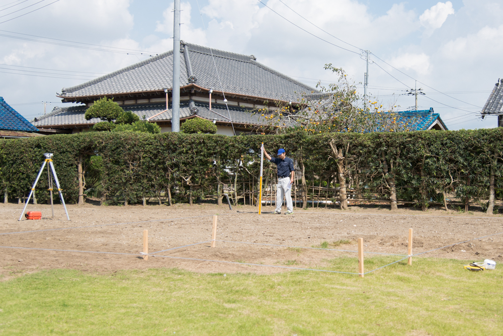 注文輸入住宅の地縄張り＆敷地調査