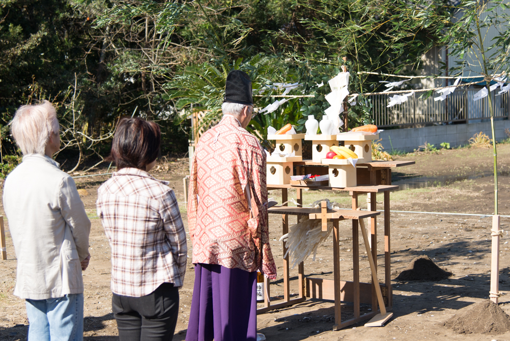 注文輸入住宅の地鎮祭を執り行いました