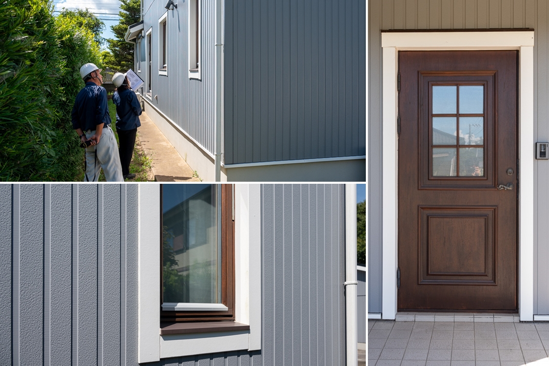 定期的なメンテナンスで木製三層ガラス窓、木製玄関ドアを良い状態に保つ